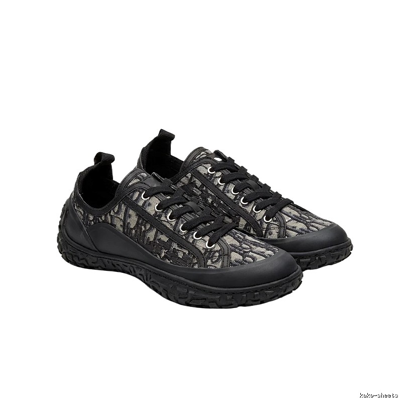Dior monogram casual style black shoes