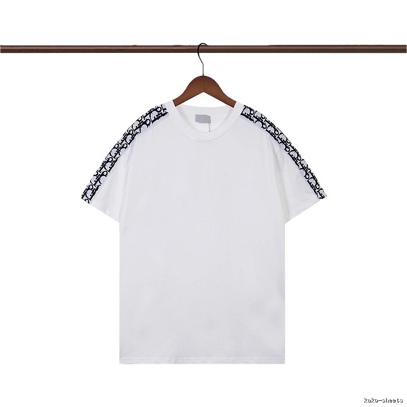 Dior Monogram Logo Tape Casual White T-Shirt
