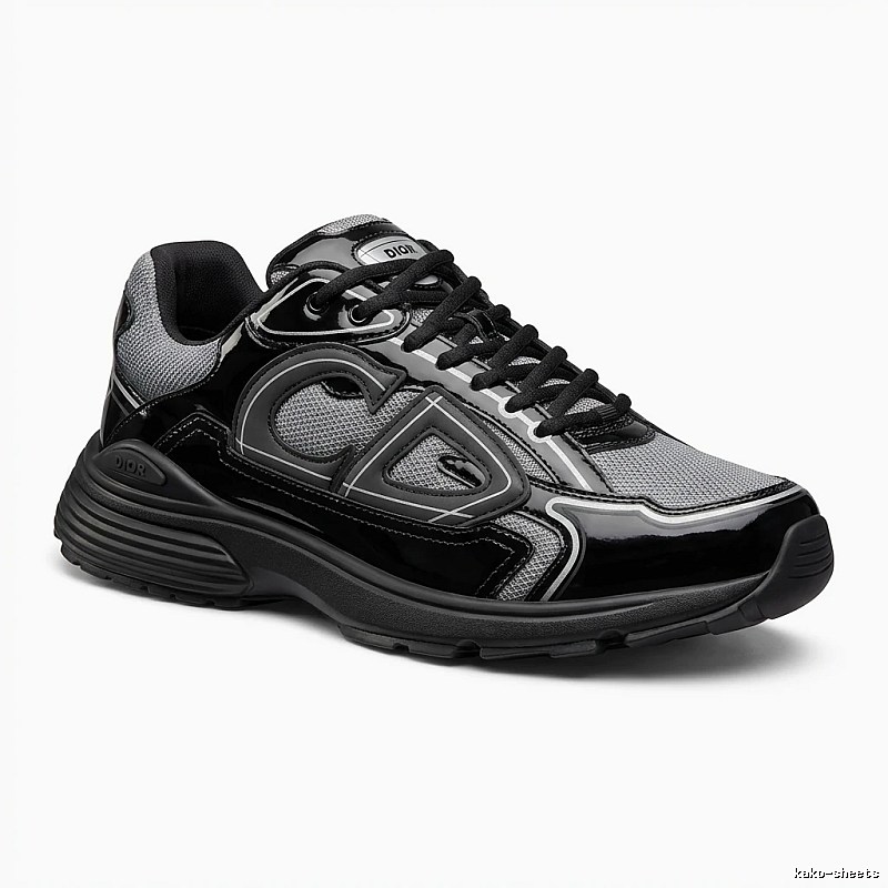 Dior retro-style black and grey sports shoes
