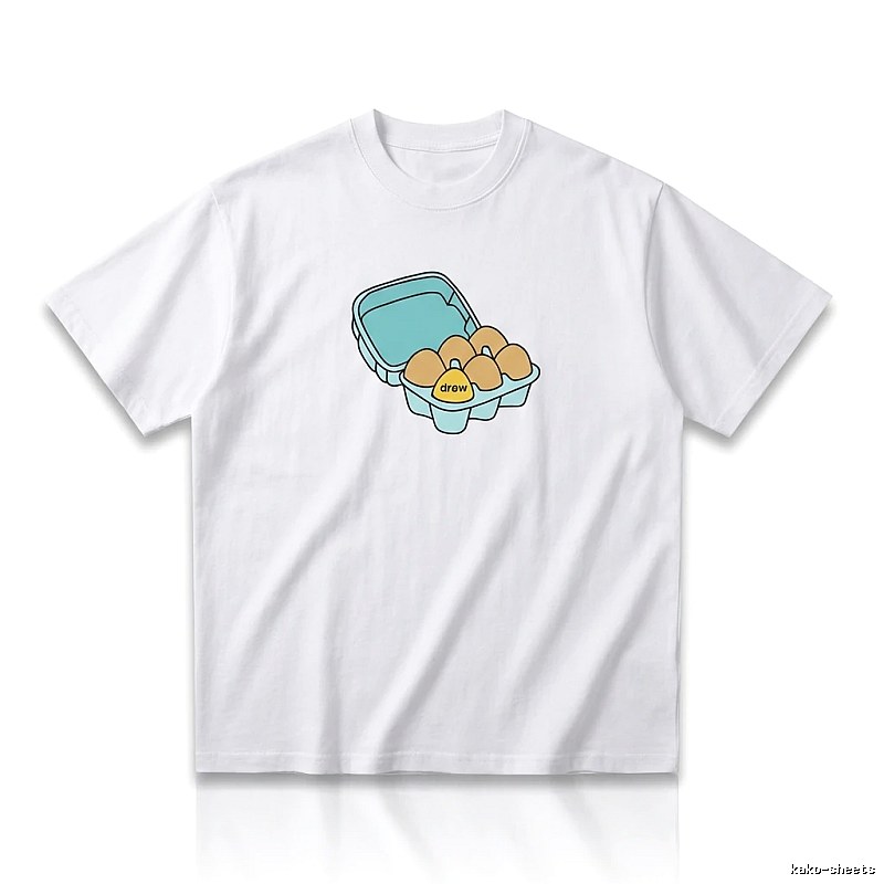 DREW Egg Series Simple White T-shirt