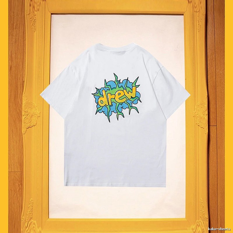 DREW Explosion Print Street Style White T-Shirt