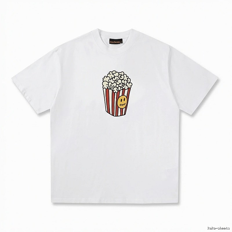 DREW Popcorn Print White T-shirt