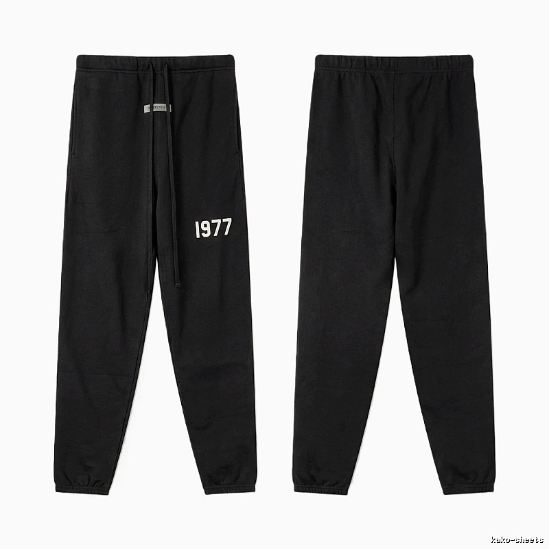 ESSENTIALS 1977 Minimalist Style Black Pants