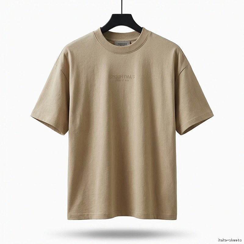 ESSENTIALS Basic Khaki Short Sleeve