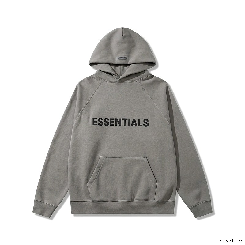 ESSENTIALS minimalist gray hoodie