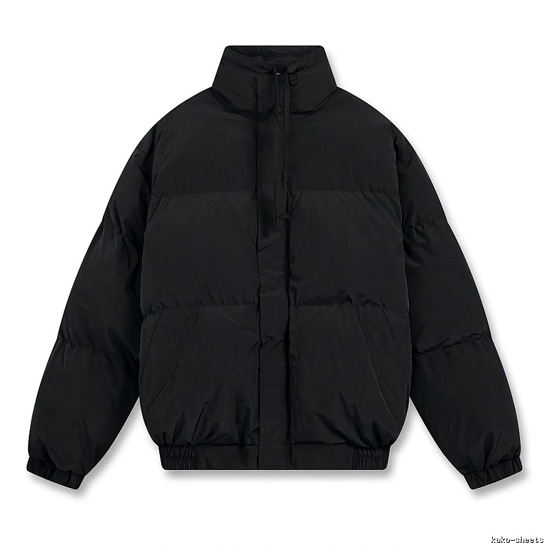 ESSENTIALS minimalist style black cotton-padded jacket