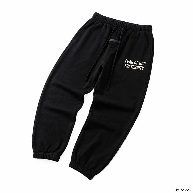 ESSENTIALS minimalist style black sweatpants