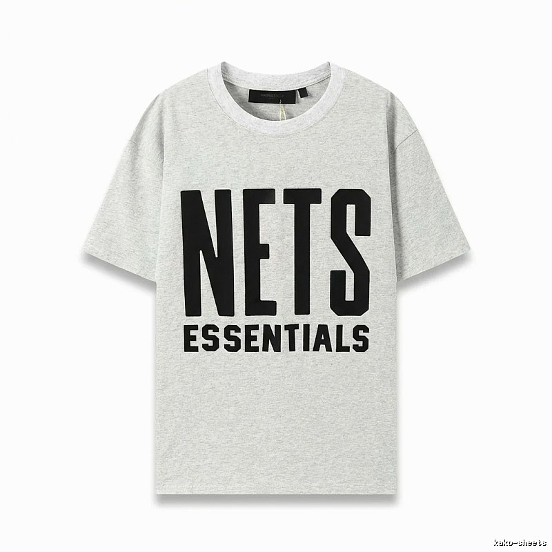 ESSENTIALS Trendy Brand Simple Style Grey T-shirt
