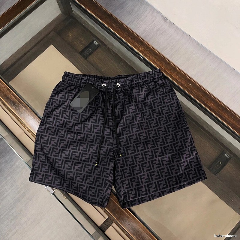 Fendi FF Monogram Trendy Cool Style Black Casual Shorts