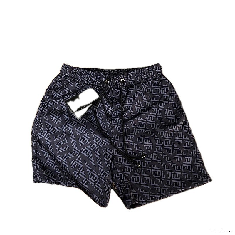 Fendi FF Monogram Trendy Cool Style Black Shorts
