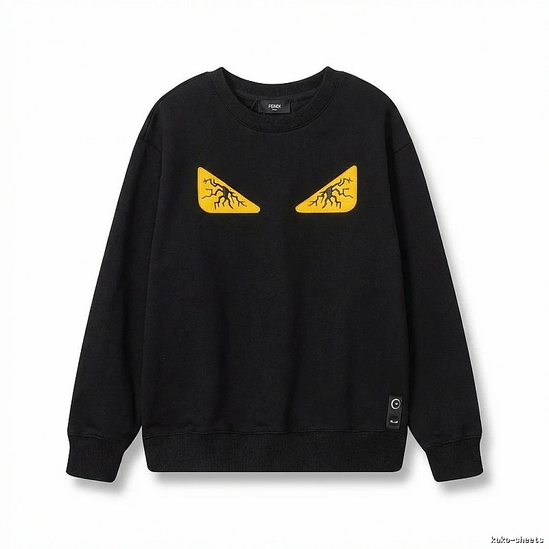 Fendi Monster Trendy Cool Black Sweatshirt
