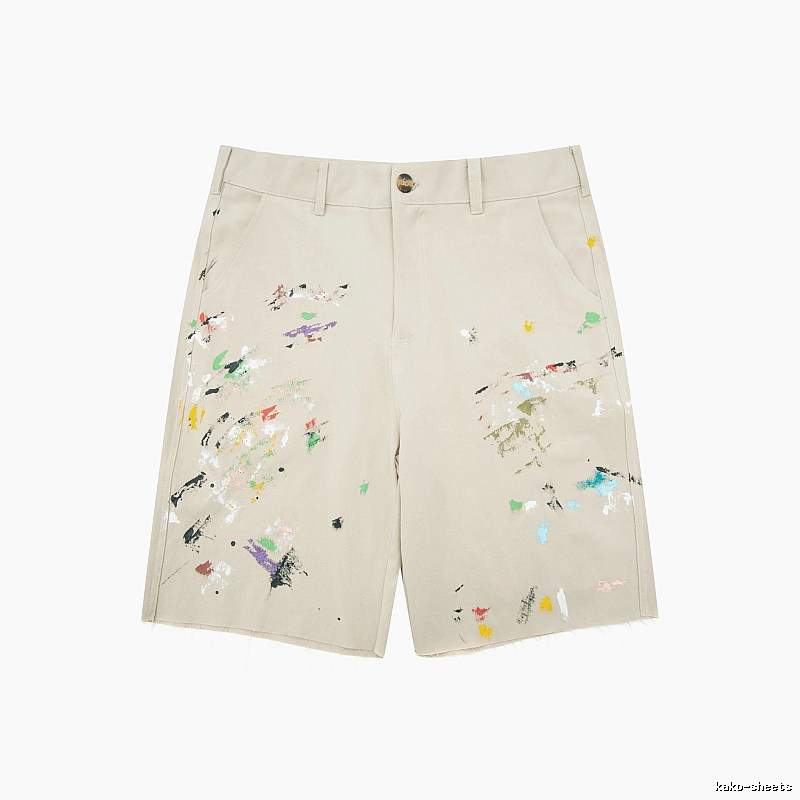 Gallery Dept Graffiti Style Beige Shorts