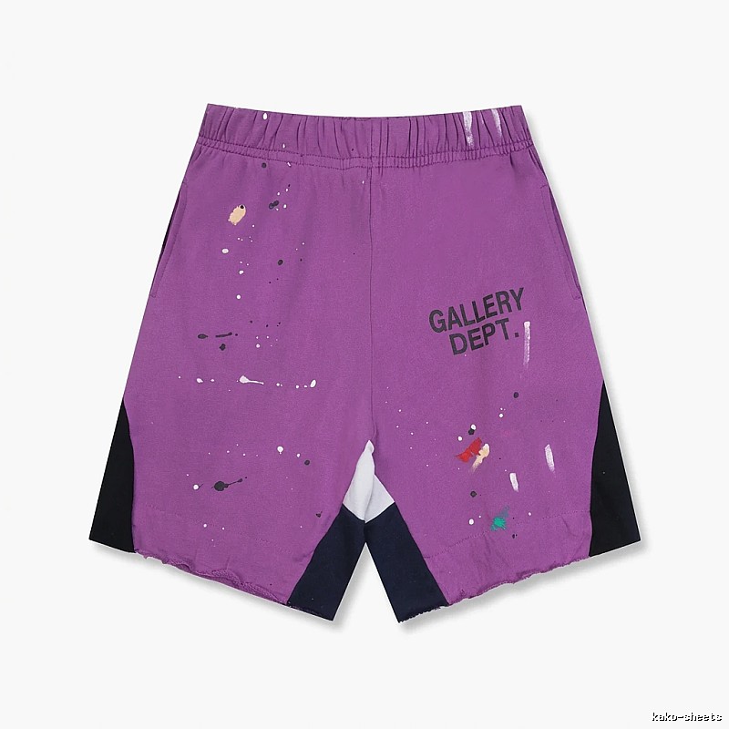 Gallery Dept Graffiti Style Purple Shorts