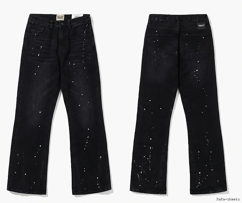 Gallery Dept Splatter-paint Style Black Jeans