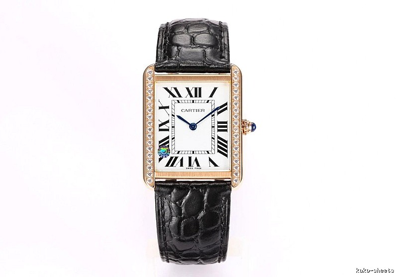 Gifting Cartier Tank-Style Dress Watch - Rose Gold And Black