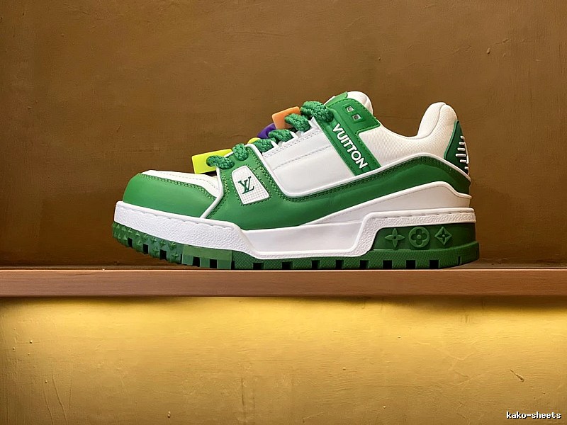 Green Low-top Sneaker by Louis Vuitton with Green White Low-top