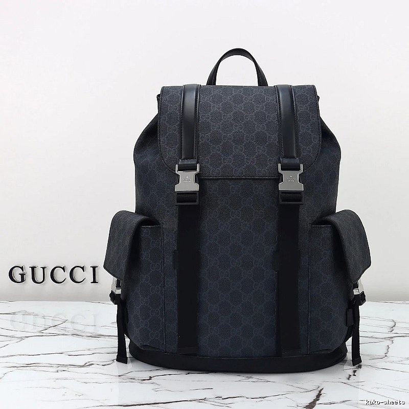 Gucci Black Gucci Monogram Backpack Backpack for Casual Outfits
