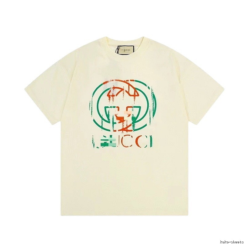 Gucci Double G Graffiti Vintage Style Off-white T-shirt