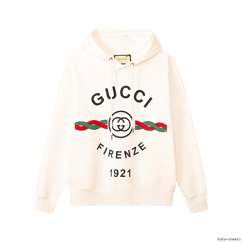 Gucci Hoodie with Cream Hoodie with Gucci Firenze