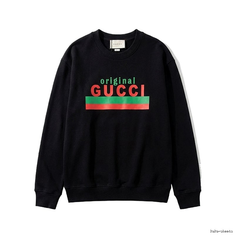 Gucci letter - printed black sweatshirt
