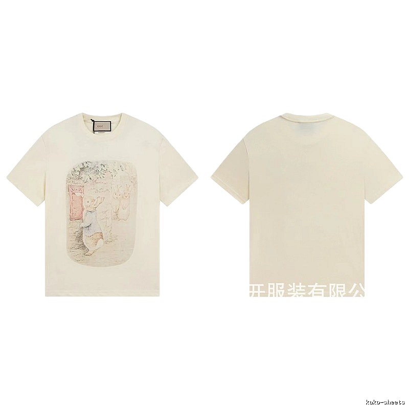 Gucci x Peter Rabbit Co-branded Vintage-style Off-white T-Shirt