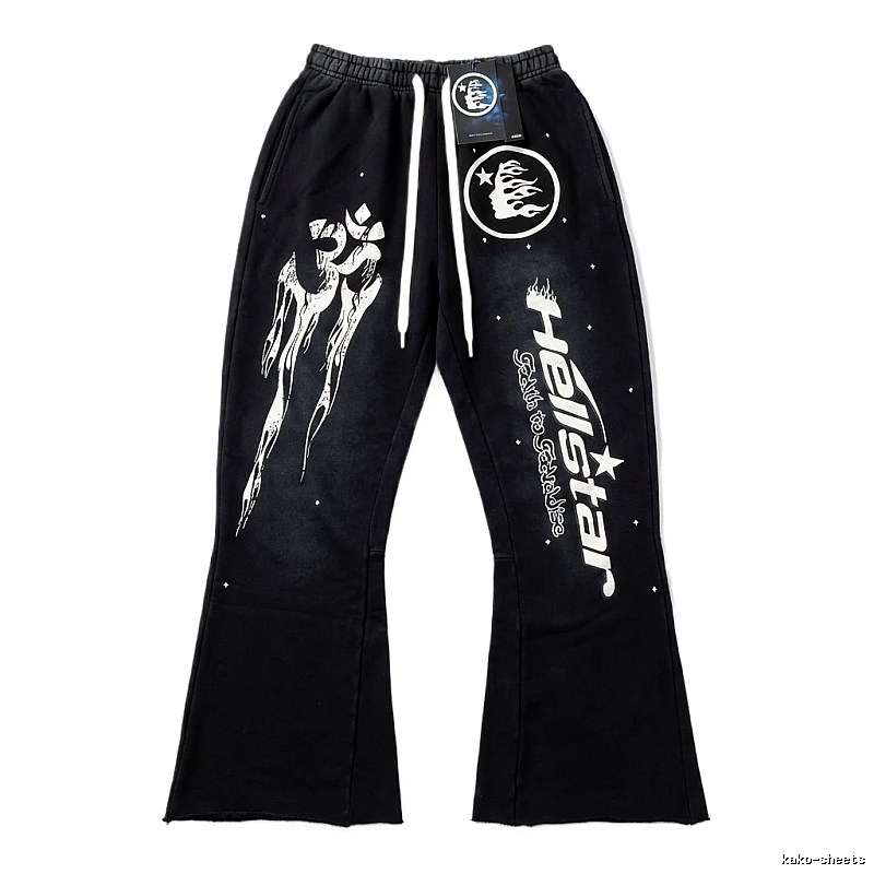 Hellstar dark style black long trousers