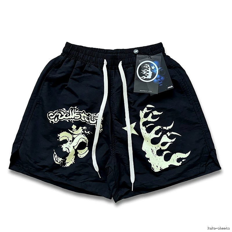 Hellstar dark style printed shorts