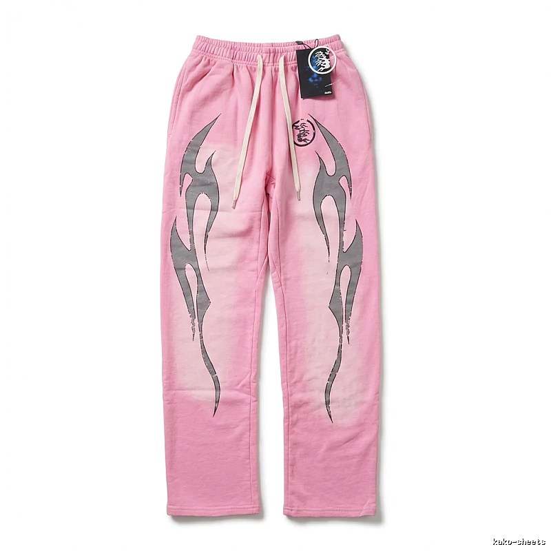 Hellstar Flame Wind Pink Sweatpants