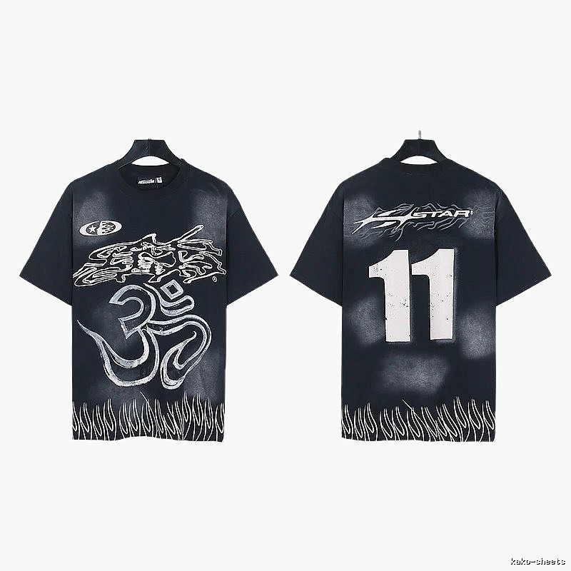 Hellstar No.11 Printed Street Style Black T-Shirt