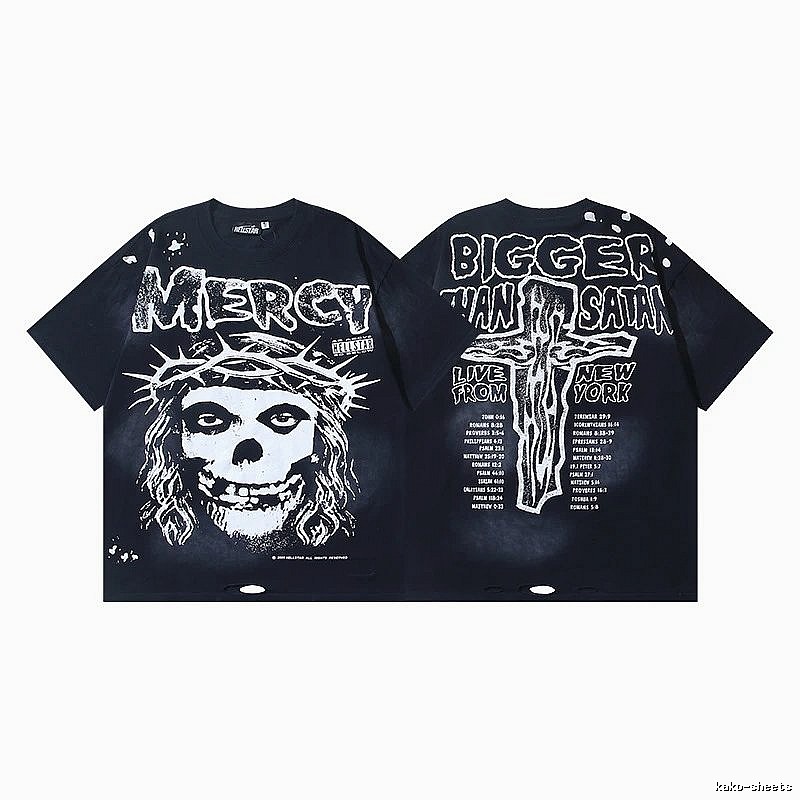 Hellstar Skull Print Dark Style Black T-Shirt