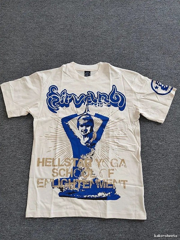 Hellstar Yoga Collection Vintage Style Off-white T-Shirt