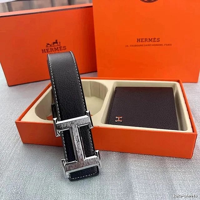 Hermes Gift-Ready Presentation Reversible Leather Belt Streetwear Look