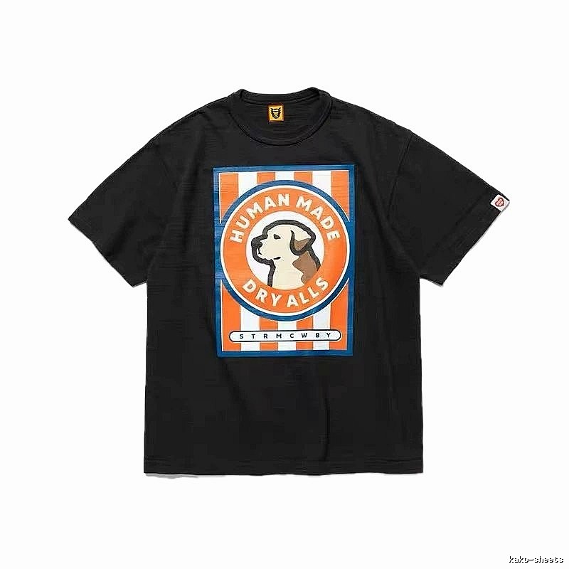 HUMAN MADE DRYALLS Vintage Style Black T-shirt
