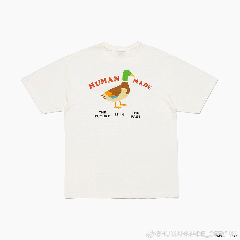 HUMAN MADE Green Duck Print Vintage Off-white T-shirt