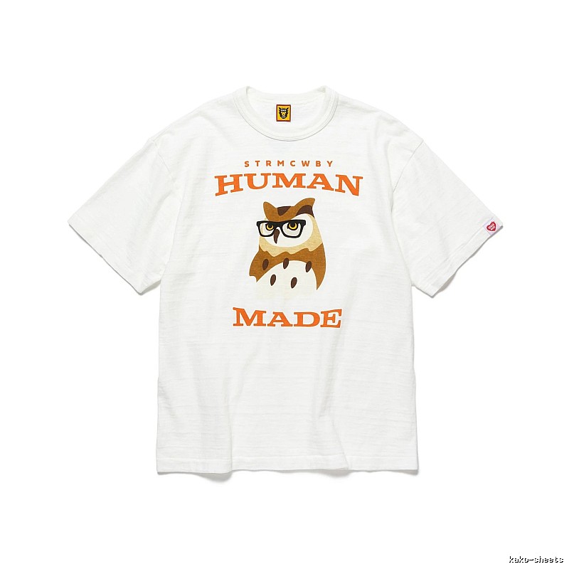 HUMAN MADE Owl Print Vintage White T-Shirt