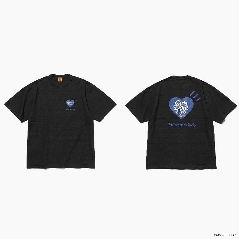 Human Made Sport Heart logo T-shirt Black Green Human for Collection Drops