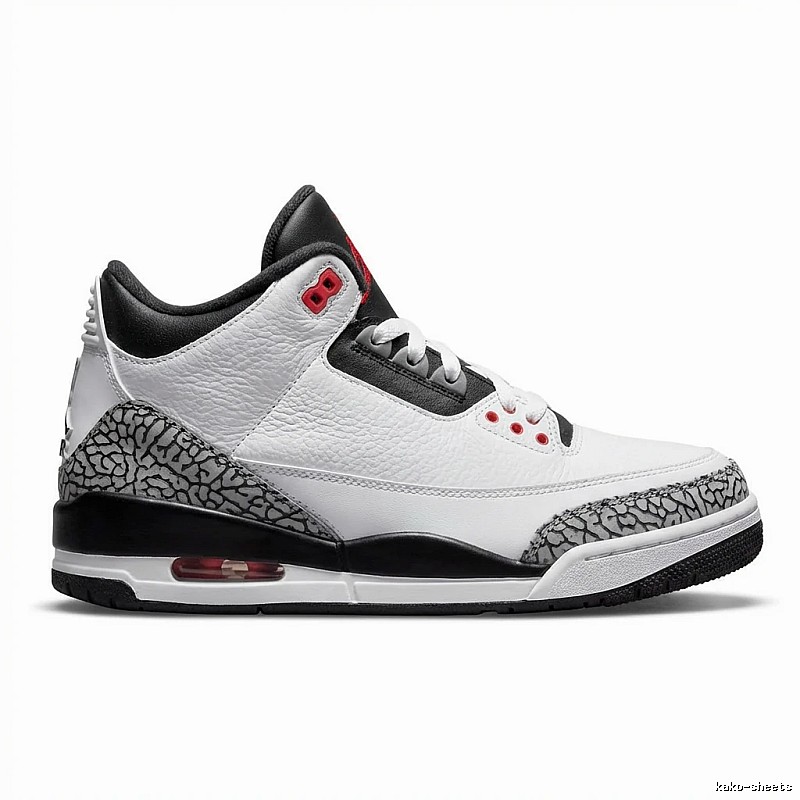 Jordan AJ3 black and white retro style sneakers