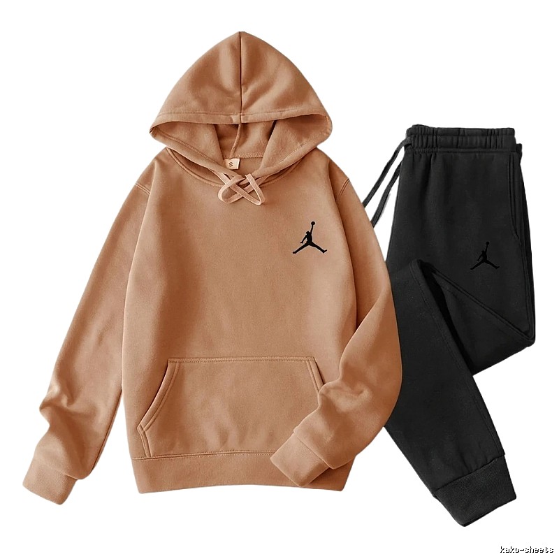Jordan sports and leisure style brown and black suit
