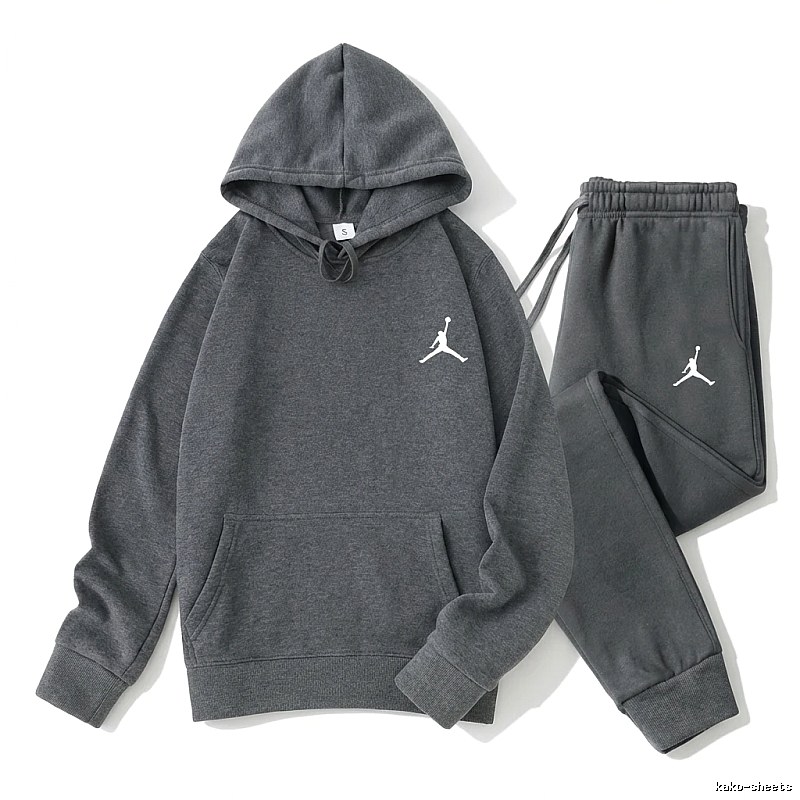 Jordan sports style dark gray suit