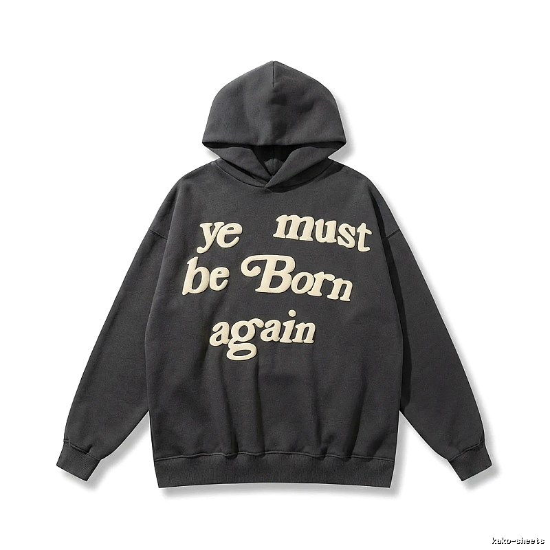 Kanye's retro-style black hoodie