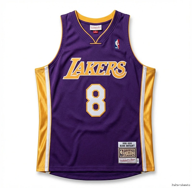 Kobe Lakers retro purple and gold jersey