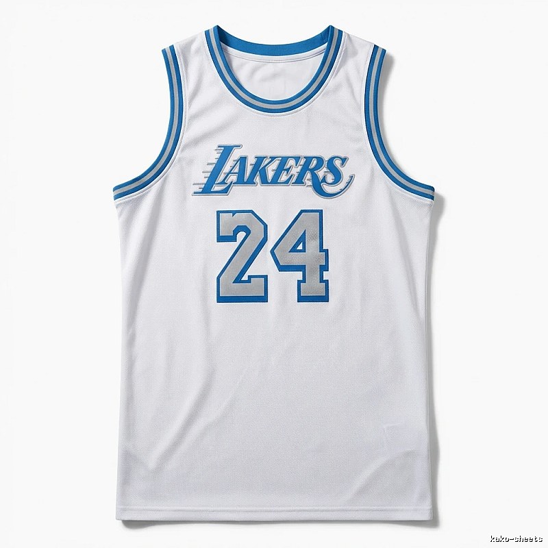 Kobe Lakers retro-style white jersey