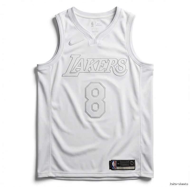 Kobe Lakers retro-style white tank top