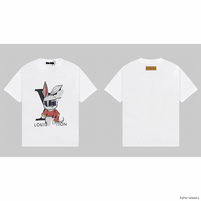 Louis Vuitton Cool Trendy Rabbit Print White T-Shirt