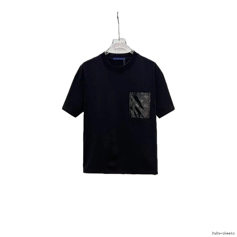 Louis Vuitton Monogram Casual Style Black T-Shirt