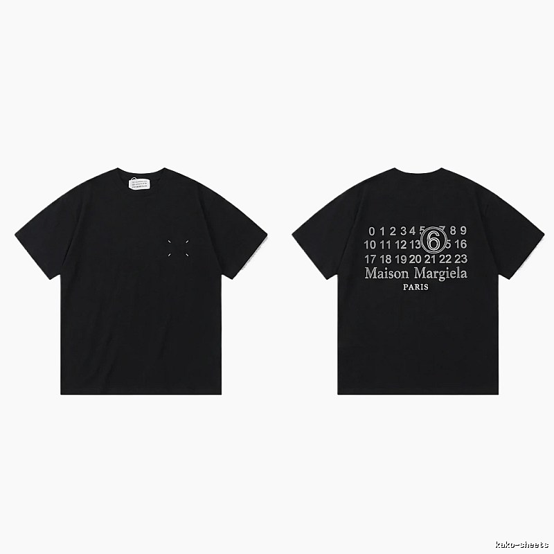 Maison Margiela black T-shirt with digital printing