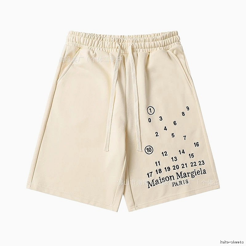 Maison Margiela Digital Print Cream Shorts