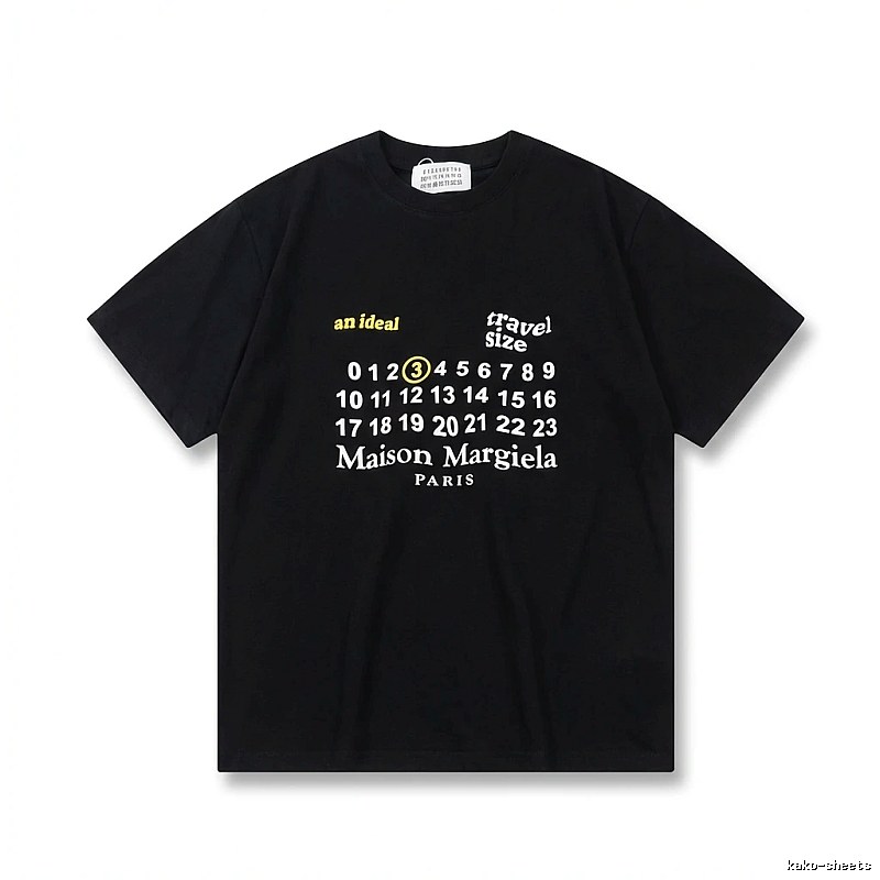 Maison Margiela digital print style black T-shirt