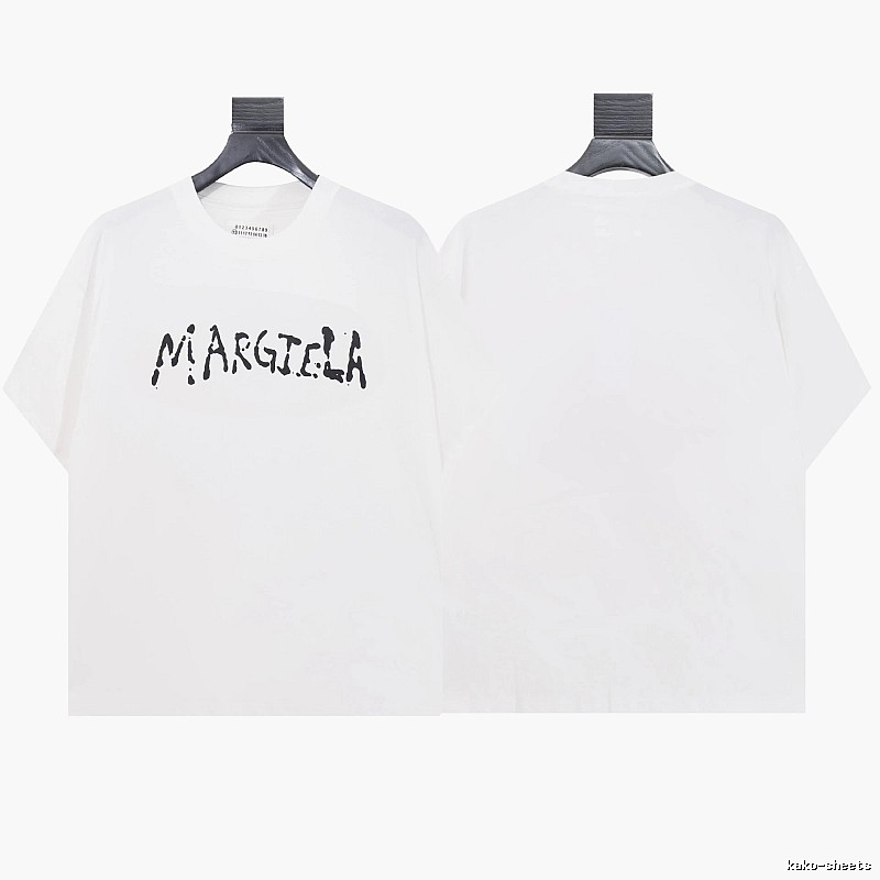 Maison Margiela Graffiti Street Style White T-shirt