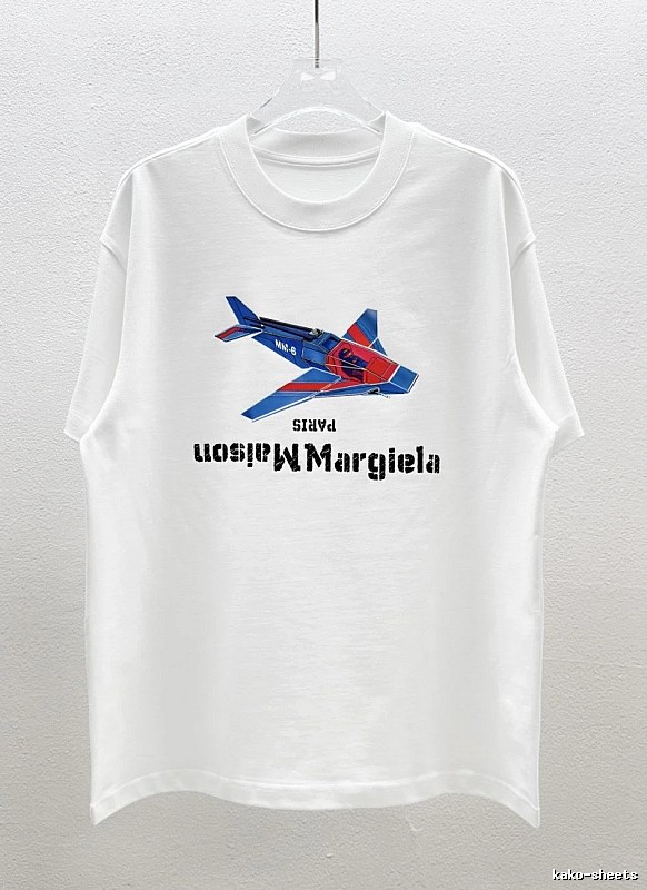 Maison Margiela MM6 Fighter Jet Print White T-Shirt